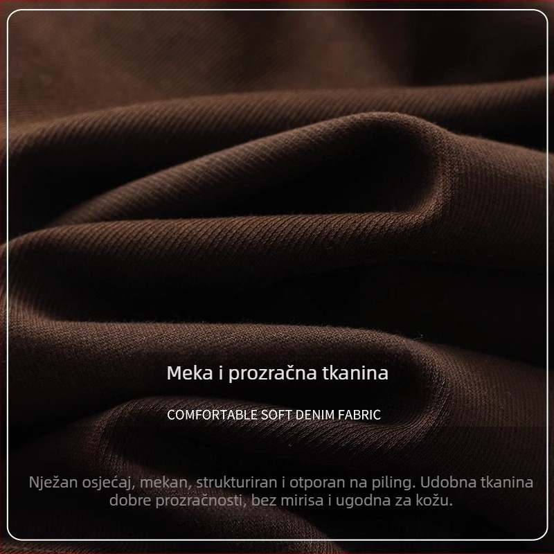 Midi suknja s flisom za jesen-zimu, plus veličina, elastični pojas s vezanjem, ravni kroj