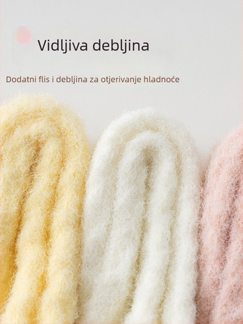 Čarape za bebe s flis podstavom, debele i tople, do potkoljenice; za proljeće, jesen i zimu; unisex; za dob djece 0–12 mjeseci i do 3 godine