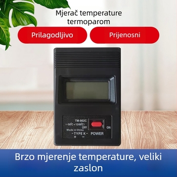 TM-902C Brzi termometar s termoparom, prijenosni, s ugrađenim kabelom, raspon -50 do 1300 °C