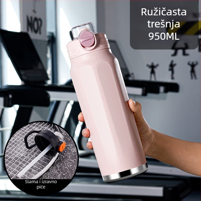 B31 Termos šalica velike kapacitete za fitness i vanjske sportove, izolirana bočica za kampiranje, moderan dizajn