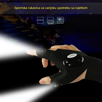 LED rukavice za ribolov s osvijetljenim prstima za noćni ribolov