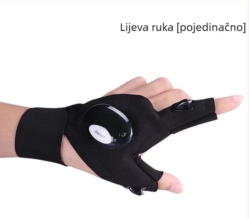 LED rukavice za ribolov s osvijetljenim prstima za noćni ribolov