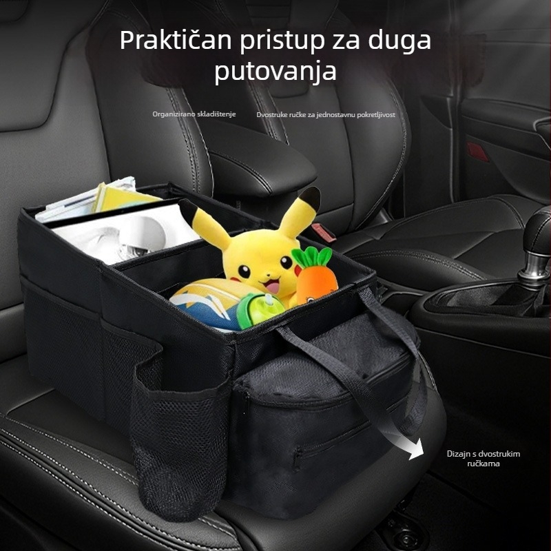 Sklopiva kutija za skladištenje u prtljažniku automobila, višenamjenski držač za čaše i organizator od Oxford tkanine