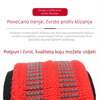 AOLIKES fitness traka za zapešće s protukliznim gripom za zgibove i teška podizanja