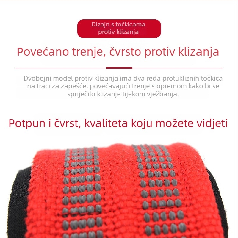 AOLIKES fitness traka za zapešće s protukliznim gripom za zgibove i teška podizanja