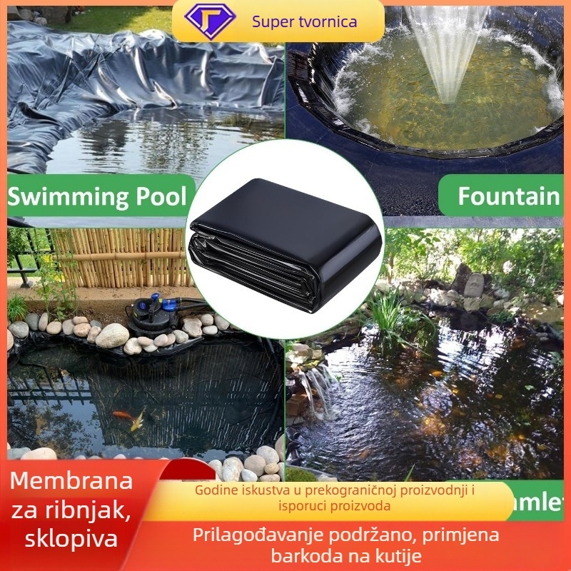 HDPE vodonepropusna obloga za ribnjak, sklopiva membrana protiv propuštanja za ribnjake i akvakulturu