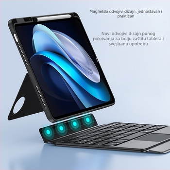 JUQITECH zaštitna futrola za tipkovnicu za tablet Vivopad5Pro, Bluetooth, potpuno pokriće i pretinac za olovku IQOOPad