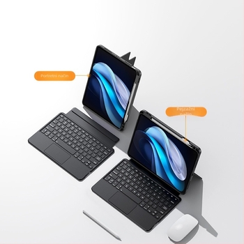 JUQITECH zaštitna futrola za tipkovnicu za tablet Vivopad5Pro, Bluetooth, potpuno pokriće i pretinac za olovku IQOOPad
