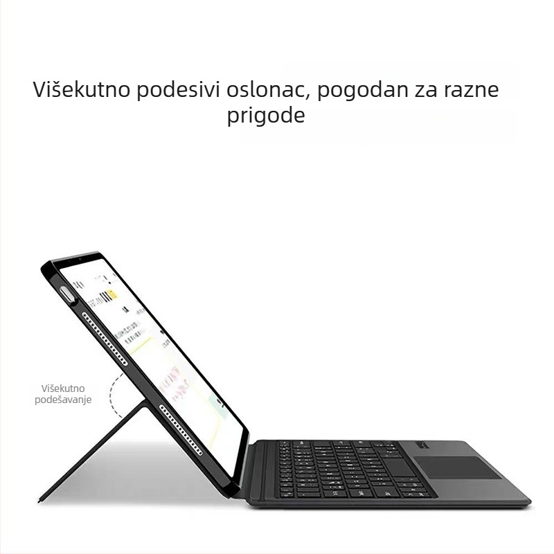JUQITECH zaštitna futrola za tipkovnicu za tablet Vivopad5Pro, Bluetooth, potpuno pokriće i pretinac za olovku IQOOPad
