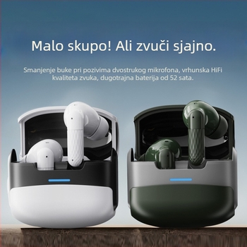 W919 bežične Bluetooth slušalice s dvostrukim mikrofonom za pozive, TWS stereo slušalice, Bluetooth 5.4, esports stil