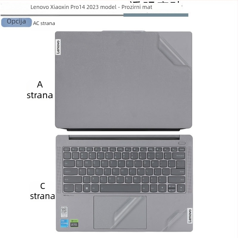 Komplet zaštitnih folija za kućište i naljepnica za 14-inčni Lenovo Pro14 (2024)