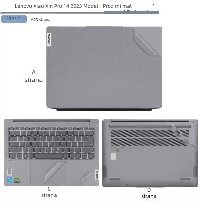 Komplet zaštitnih folija za kućište i naljepnica za 14-inčni Lenovo Pro14 (2024)