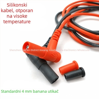 Sonda za multimetar sa silikonskim kabelom, 20A, dodatni oštar vrh, univerzalna probna olovka