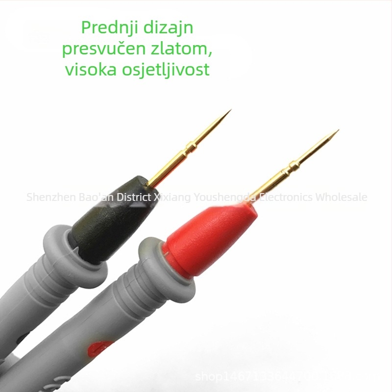 Sonda za multimetar sa silikonskim kabelom, 20A, dodatni oštar vrh, univerzalna probna olovka