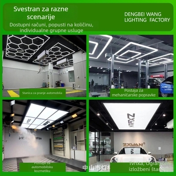 LED dekorativno svjetlo za frizerske salone i specijalne trgovine, svjetlo bez sjena, energetski štedljiv luster iz Honeycomb Light serije, model HX-BCD-04, 168 W, 2040×1650 mm, 1600 lm, 220 V, kućište od PC-a