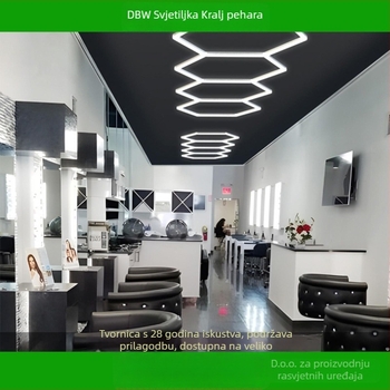 LED dekorativno svjetlo za frizerske salone i specijalne trgovine, svjetlo bez sjena, energetski štedljiv luster iz Honeycomb Light serije, model HX-BCD-04, 168 W, 2040×1650 mm, 1600 lm, 220 V, kućište od PC-a