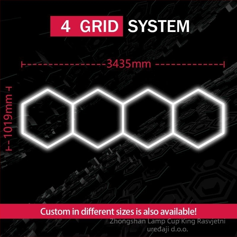 LED dekorativno svjetlo za frizerske salone i specijalne trgovine, svjetlo bez sjena, energetski štedljiv luster iz Honeycomb Light serije, model HX-BCD-04, 168 W, 2040×1650 mm, 1600 lm, 220 V, kućište od PC-a