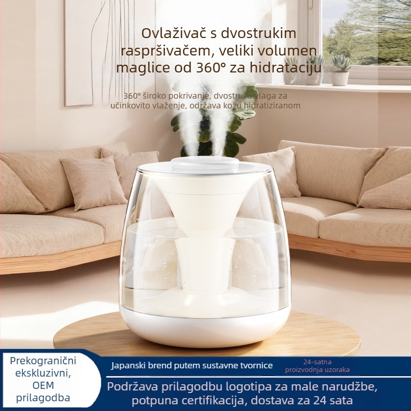 Aromaterapijski ovlaživač s velikim kapacitetom za uredski stol i dom — tih, s jakim izlazom magle, prilagodljiv