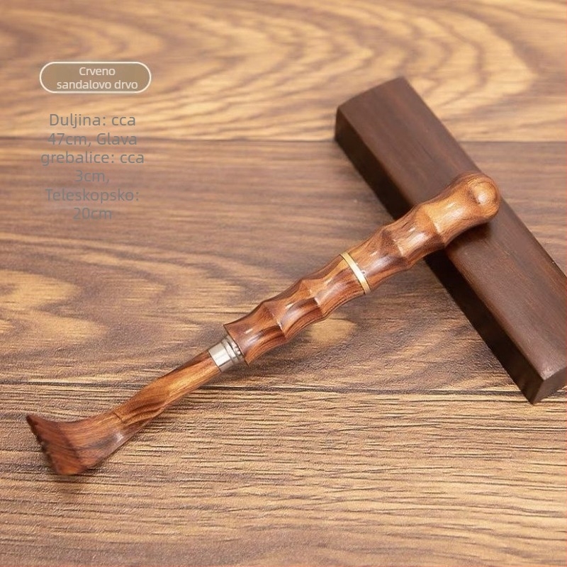 Proširiva drvena grebalica za leđa s purple sandalwood, red sandalwood, chicken-wing wood i rosewood
