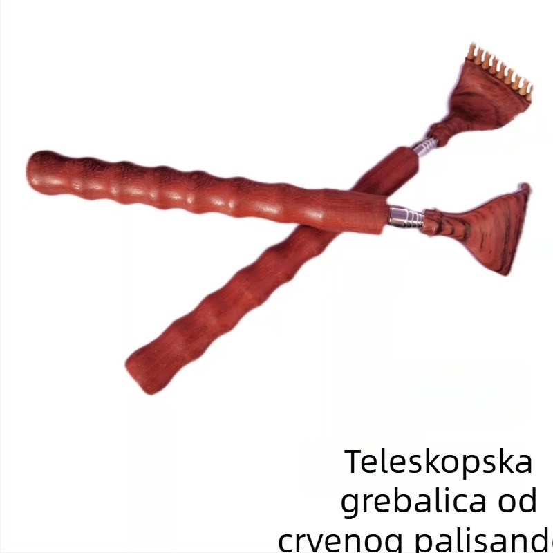Proširiva drvena grebalica za leđa s purple sandalwood, red sandalwood, chicken-wing wood i rosewood
