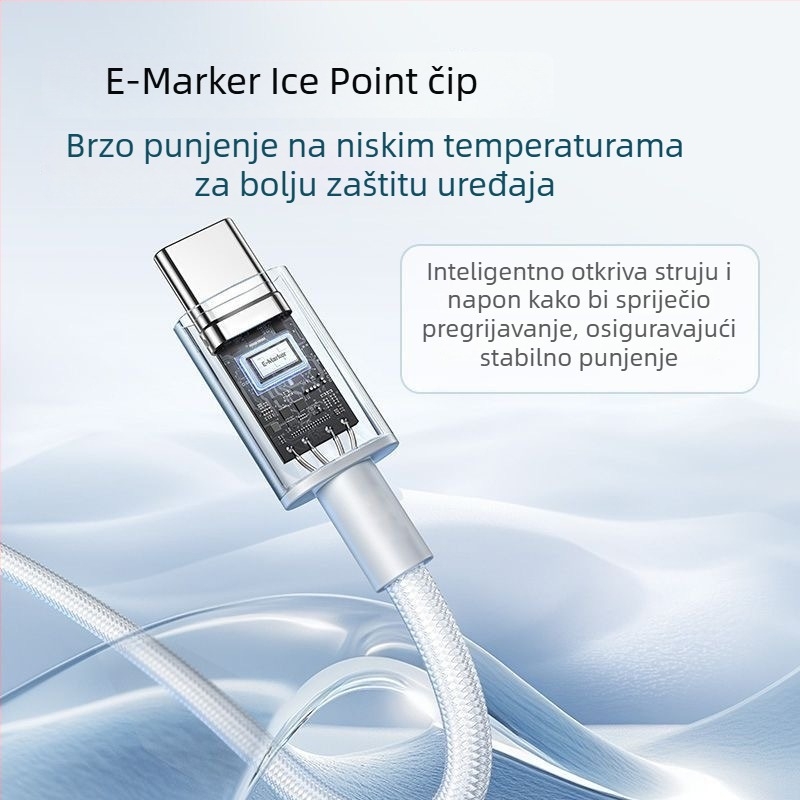 Anker USB-C pleteni kabel za mobitele i tablete, 240W PD brzo punjenje, duljina 1–2 m, model C-Ca8060
