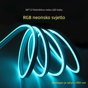5V/24V niskonaponska RGB fleksibilna neonska svjetleća traka s LED 3535, regulacija svjetline, DIY