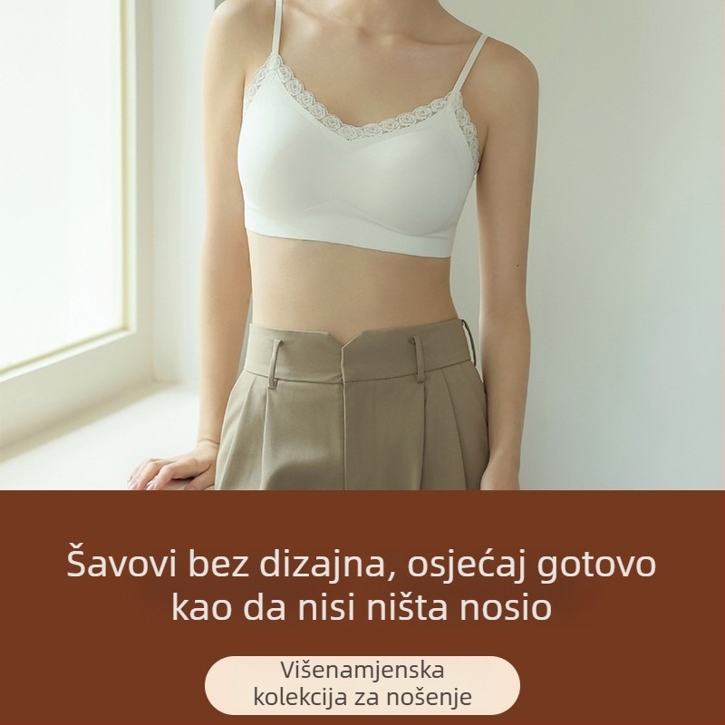 Bešivna najlon kamizola s 3/4 košaricama, fiksne naramenice, podstava od pamuka, prozračna