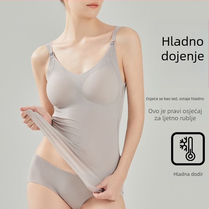 Materninski dojiljni top – podesive naramenice, lagani najlon, korejski stil, proljeće-ljeto 2024