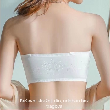 Sutien bez naramenica, push-up, protuklizni, bezšavni, puni košarica, stil cijevi