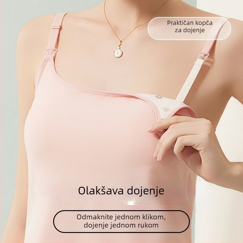 Top za dojenje s trakama - pamuk (>95%), dugi rukavi, ovratnik tip sling, korejski street hipster stil