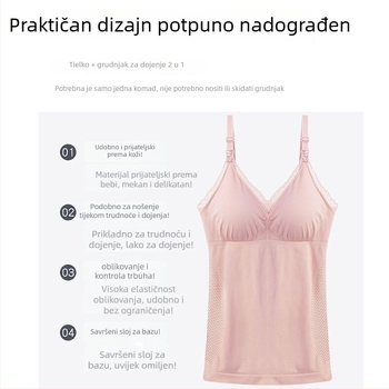 Trudnički top za dojenje, tanak, četiri godišnja doba, bez grudnjaka, 3/4 rukava, polo ovratnik