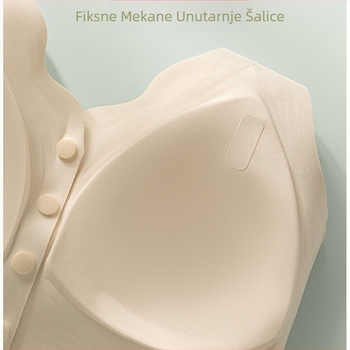 Bezšavni grudnjak za dojenje s prednjim zatvaračem, Ice Silk tkanina, bežični, srednje oblikovane košarice