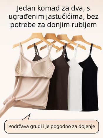 Top za dojenje s prednjim kopčama, bez rukava, uski kroj, jacquard tkanina od viskoze i spandexa, kratka duljina 40-50 cm