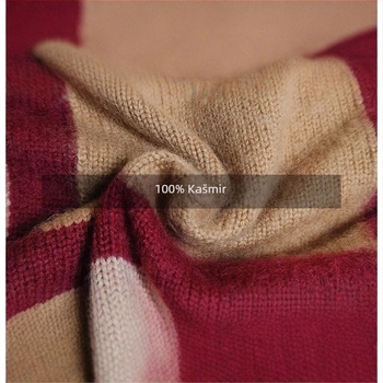 Džemper od kašmira s jacquard geometrijskim uzorkom, okrugli izrez, opušten kroj, dugi rukavi