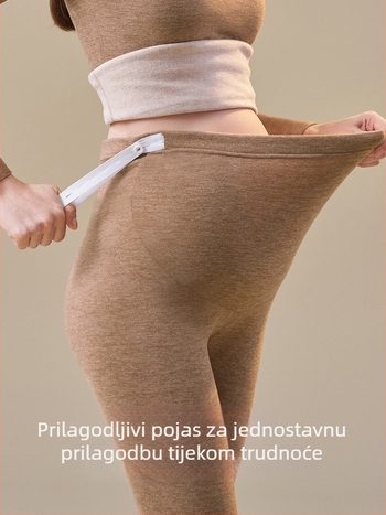 Majčinski termalni set donjeg rublja za dojenje, postporođajno spavanje, japansko-korejski ležerni stil, poliester 90–95%, zima 2025