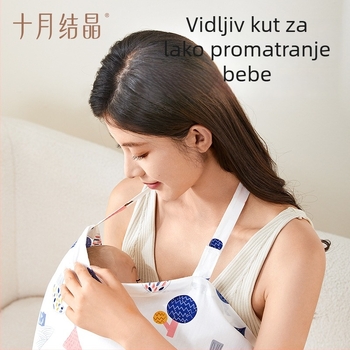 Pelerina za dojenje od pamuka (>95%), bez rukava, viseći ovratnik, kineski stil (jesen 2024)