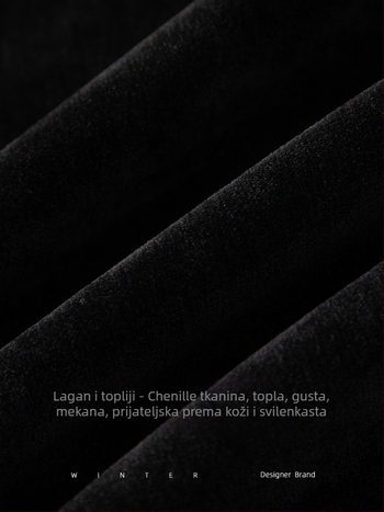 A-kroj suknja od chenille, poliester osnove, retro stil, zimska kolekcija 2024, brend Xinge
