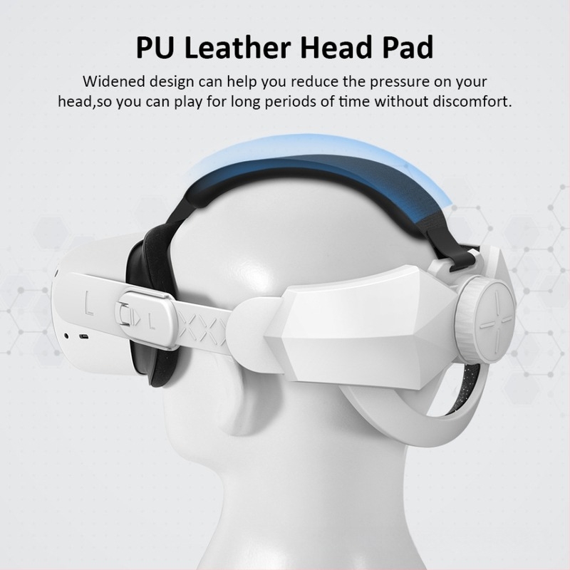 Nadglavnički pojas za Meta Oculus Quest 2 – prilagodljivi zamjenski VR dodatak, udoban Elite dizajn, materijal ABS + PU koža, težina 180 g