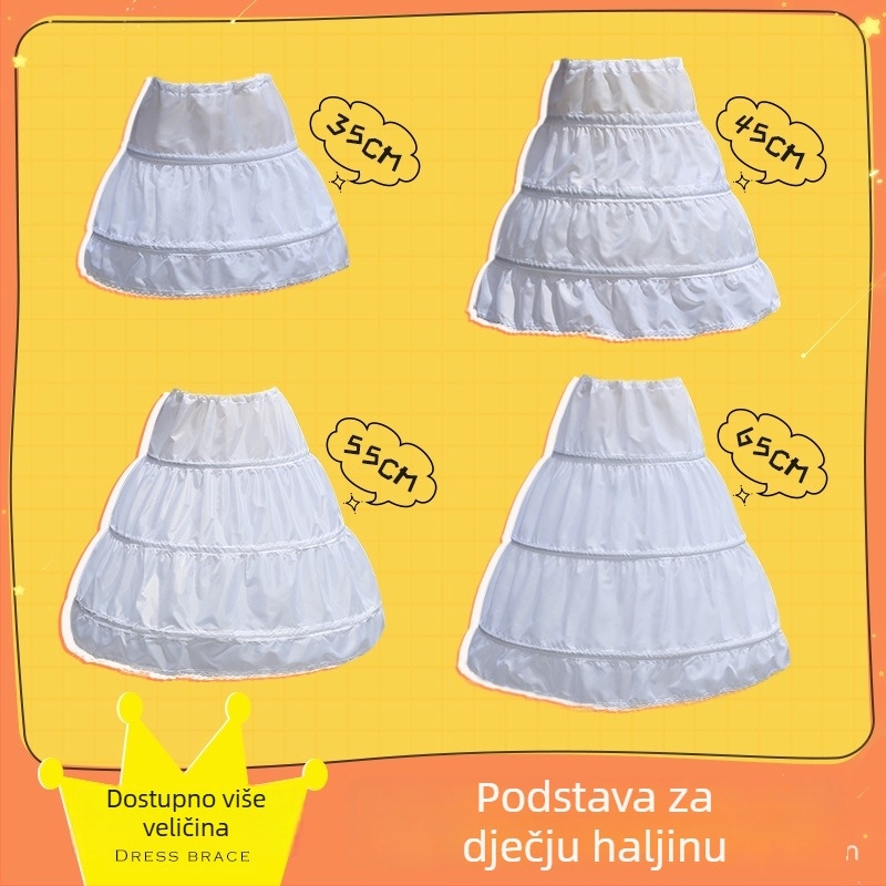 Dječja haljina s princezom tutu suknjom, bezkostna potpora, unutarnja podstava, poliesterski taft, za pozornicu, proljeće 2022