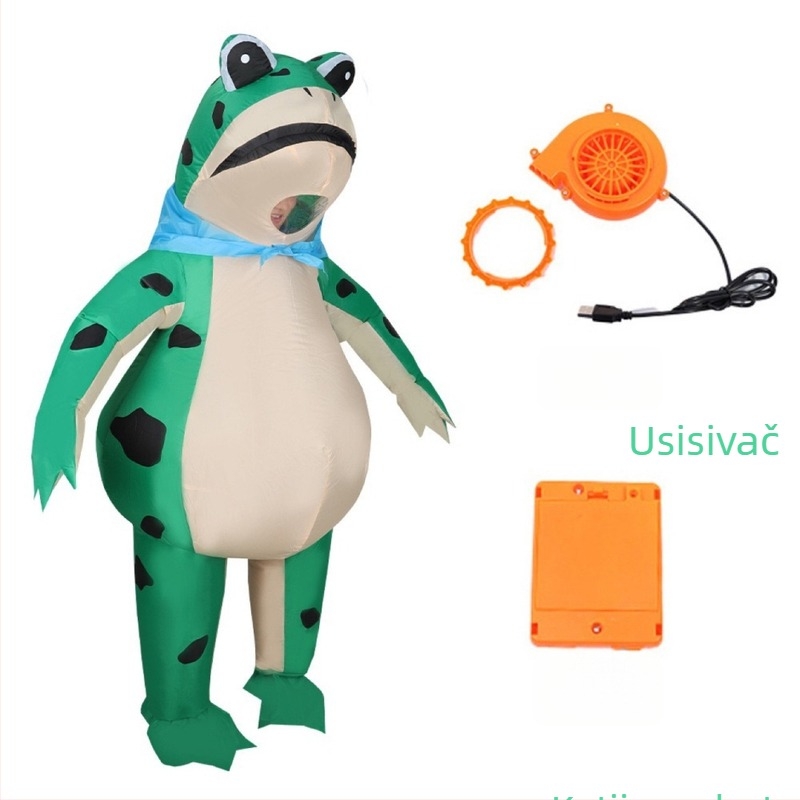 Kostim: Naduhivateljni dinosaurus-astronaut lutka kostim za Noć vještica party (unisex, PU koža, proljeće 2023, za djecu do 17 godina, bez ovratnika, bez etikete)