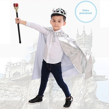 Dječji kostim za Noć vještica s plaštem za uloge kralja, princa ili princeze