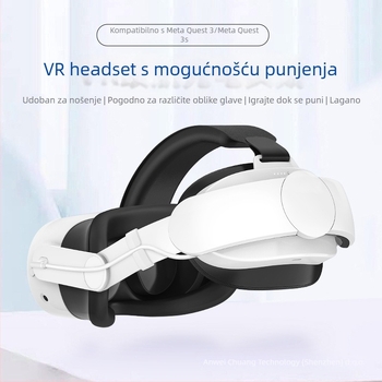 VR dodatak kompatibilan s Meta Quest 3S: prilagodljiv kaiš za glavu, 6000mAh prijenosna baterija, ABS+TPU, težina 220 g