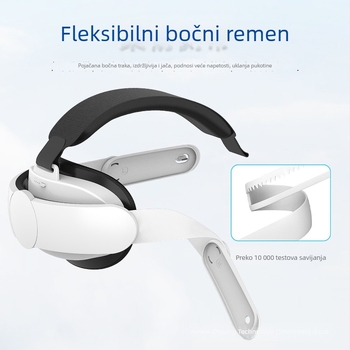 VR dodatak kompatibilan s Meta Quest 3S: prilagodljiv kaiš za glavu, 6000mAh prijenosna baterija, ABS+TPU, težina 220 g