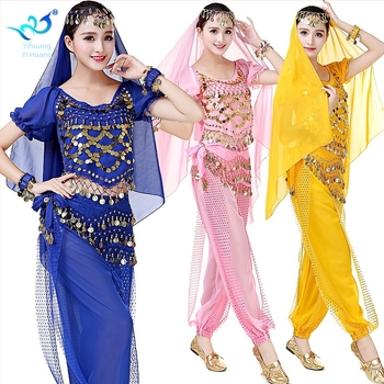 Scenski kostim za belly dance i indijski ples s blistavim Lantern hlačama – natjecateljski set