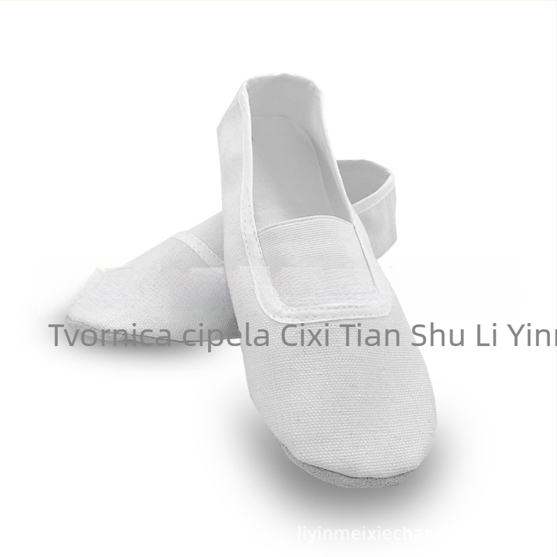 Plesne cipele za djecu | Gornji dio: platno i pamuk; đon: koža; prozračne, lagane, apsorpcija udaraca; pogodne za balet i moderni ples