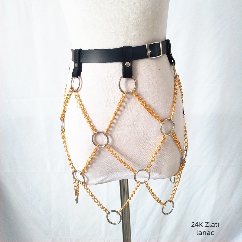 Pojas za struk od umjetne kože, jednoslojni dizajn, šuplji resici, sladak stil, pogodno za proljeće/ljeto/jesen