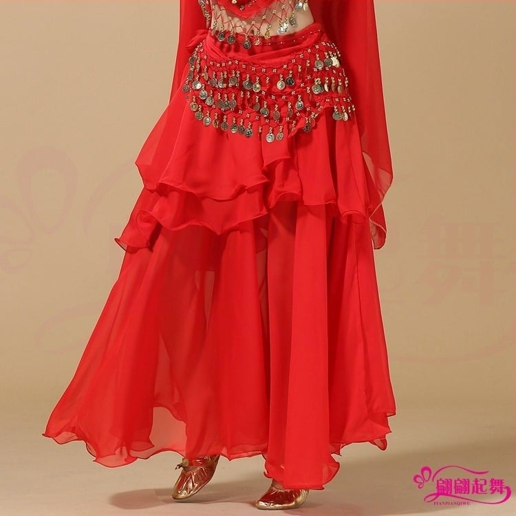 Kostim za belly dance – indijskog stila, široka suknja s volumenom, chiffon 120D, akrilni materijal, marka Yan Zi Dance Rhyme