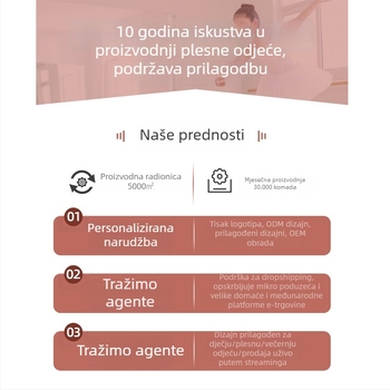 Baletna haljina za djevojčice za vježbanje – pamuk 70%, uzrast 3–8 godina (100–140 cm)