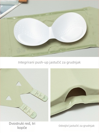 Ice Silk grudnjak bez naramenica, nevidljiv, protuklizni, oblikujući tube top