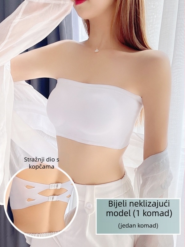 Ice Silk grudnjak bez naramenica, nevidljiv, protuklizni, oblikujući tube top